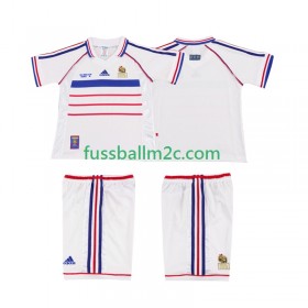 Fußballtrikots Frankreich Retro Kinder Auswärts Trikotsatz 1998